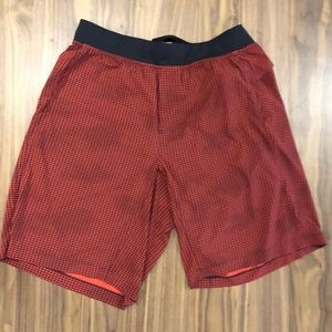 Lululemon Men’s Red/Black Shorts - Like New!